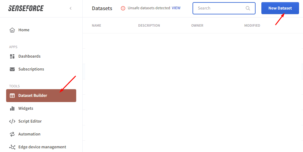 Create new Dataset