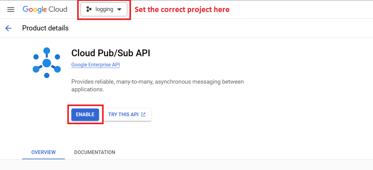 Enable the required Google Cloud APIs